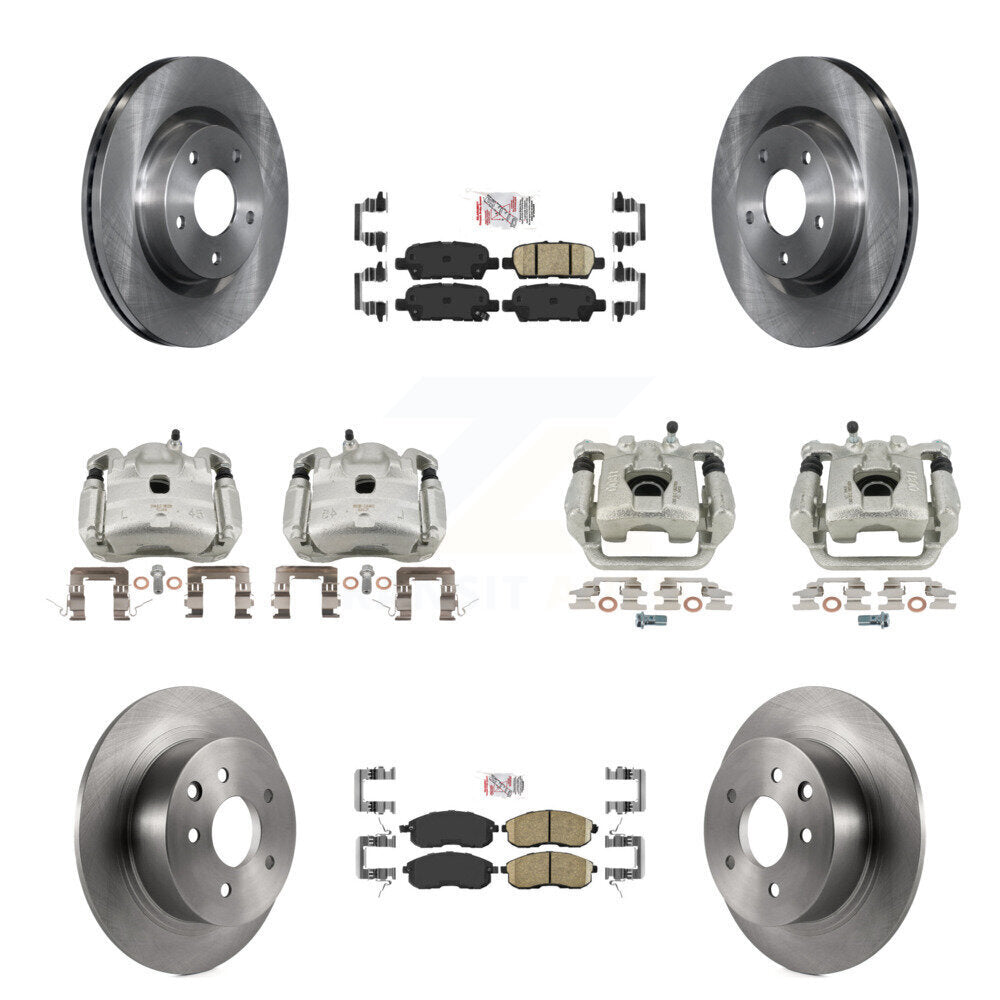 Disc Brake Caliper Rotor And Ceramic Pad Front Rear Kit (10Pc) For Nissan Altima