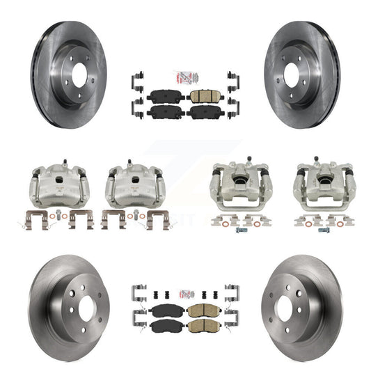 Disc Brake Caliper Rotor And Ceramic Pad Front Rear Kit (10Pc) For Nissan Altima