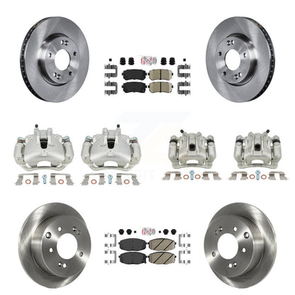 Brake Caliper Rotors Ceramic Pad Front Rear Kit (10Pc) For Kia Forte Koup Forte5