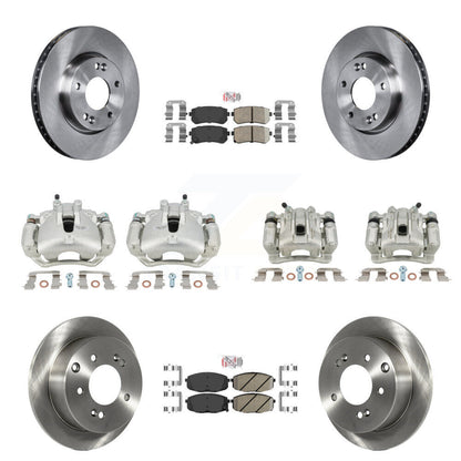 Brake Caliper Rotors Ceramic Pad Front Rear Kit (10Pc) For Kia Forte Koup Forte5