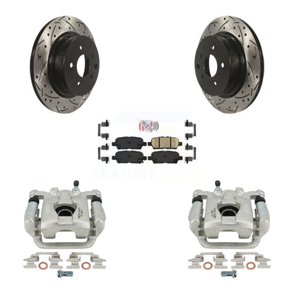 Brake Caliper Drill Slot Rotors Ceramic Pad Rear Kit For 2019-2022 Nissan Maxima