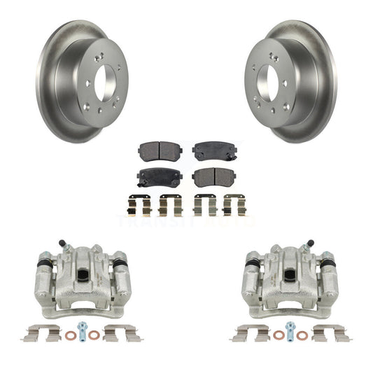 Disc Brake Caliper Coat Rotor And Ceramic Pad Rear Kit For Kia Forte Koup Forte5