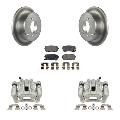 Brake Caliper Coat Rotors & Semi-Metallic Pad Rear Kit For Kia Forte Koup Forte5