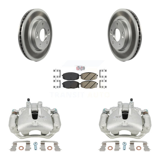 Brake Caliper Coat Rotors & Ceramic Pad Front Kit For Kia Forte Koup Forte5 2.0L