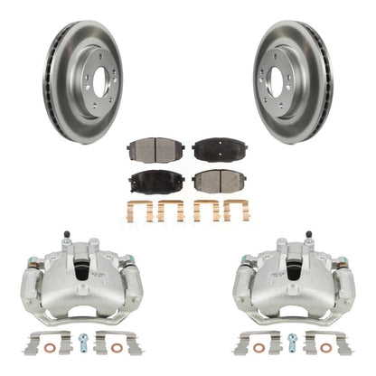 Brake Caliper Coat Rotors & Ceramic Pad Front Kit For Kia Forte Koup Forte5 2.0L