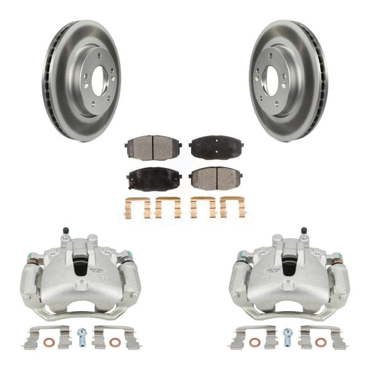 Brake Caliper Coat Rotors & Ceramic Pad Front Kit For Kia Forte Koup Forte5 2.0L