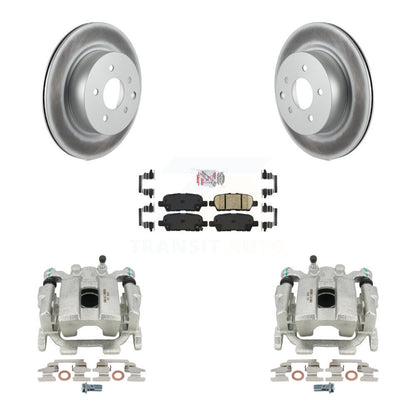 Brake Caliper Coat Rotors Ceramic Pad Rear Kit For INFINITI G37 QX50 Nissan 370Z