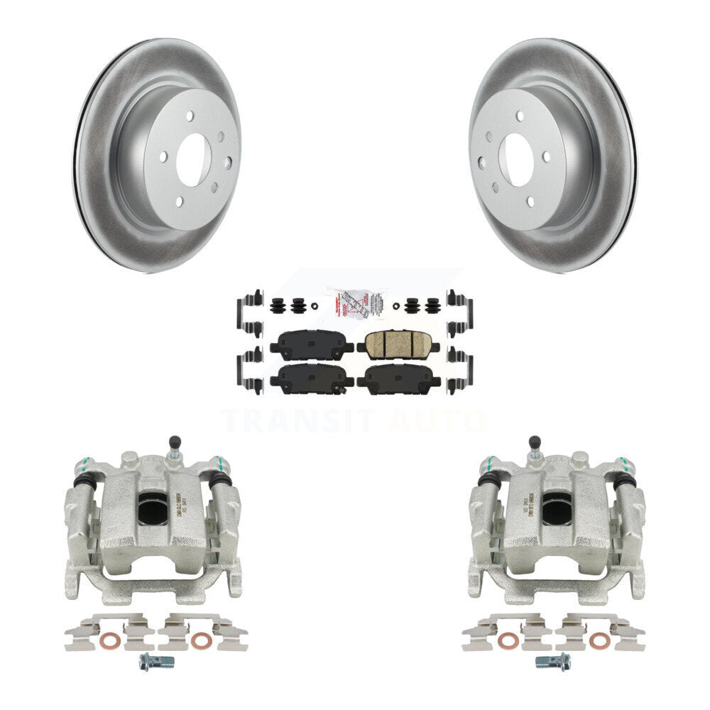 Brake Caliper Coat Rotors Ceramic Pad Rear Kit For INFINITI G37 QX50 Nissan 370Z