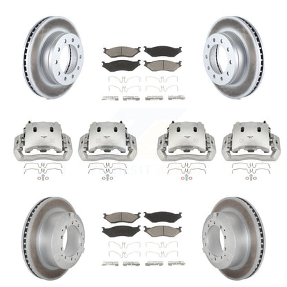Brake Caliper Coat Rotors Ceramic Pad Front Rear Kit (10Pc) For Ford F-450 Super