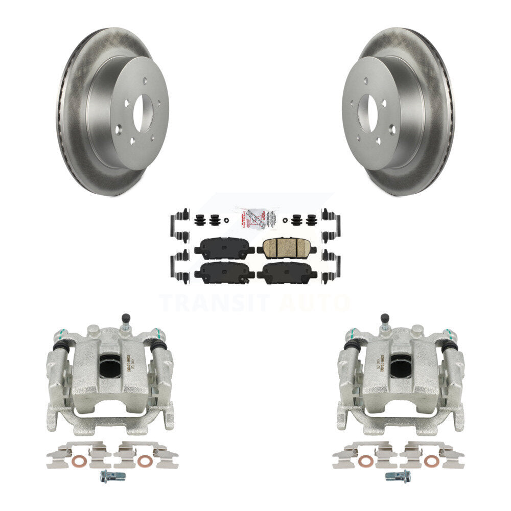 Brake Caliper Coat Rotors Ceramic Pad Rear Kit For Nissan Murano Pathfinder QX60