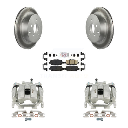 Brake Caliper Coat Rotors Ceramic Pad Rear Kit For Nissan Murano Pathfinder QX60