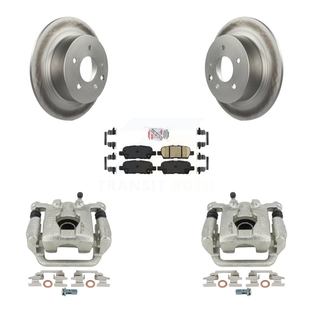 Disc Brake Caliper Coat Rotors And Ceramic Pad Rear Kit For Nissan Altima Maxima