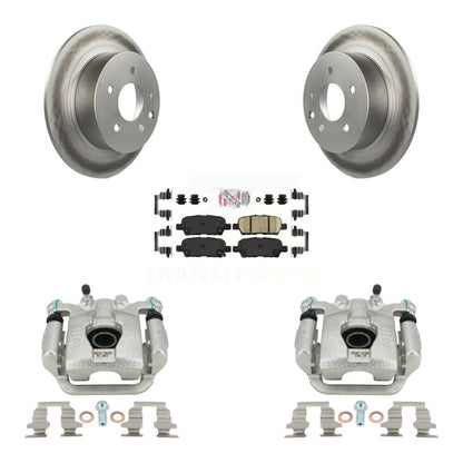 Disc Brake Caliper Coated Rotors And Ceramic Pad Rear Kit For Nissan Sentra Juke