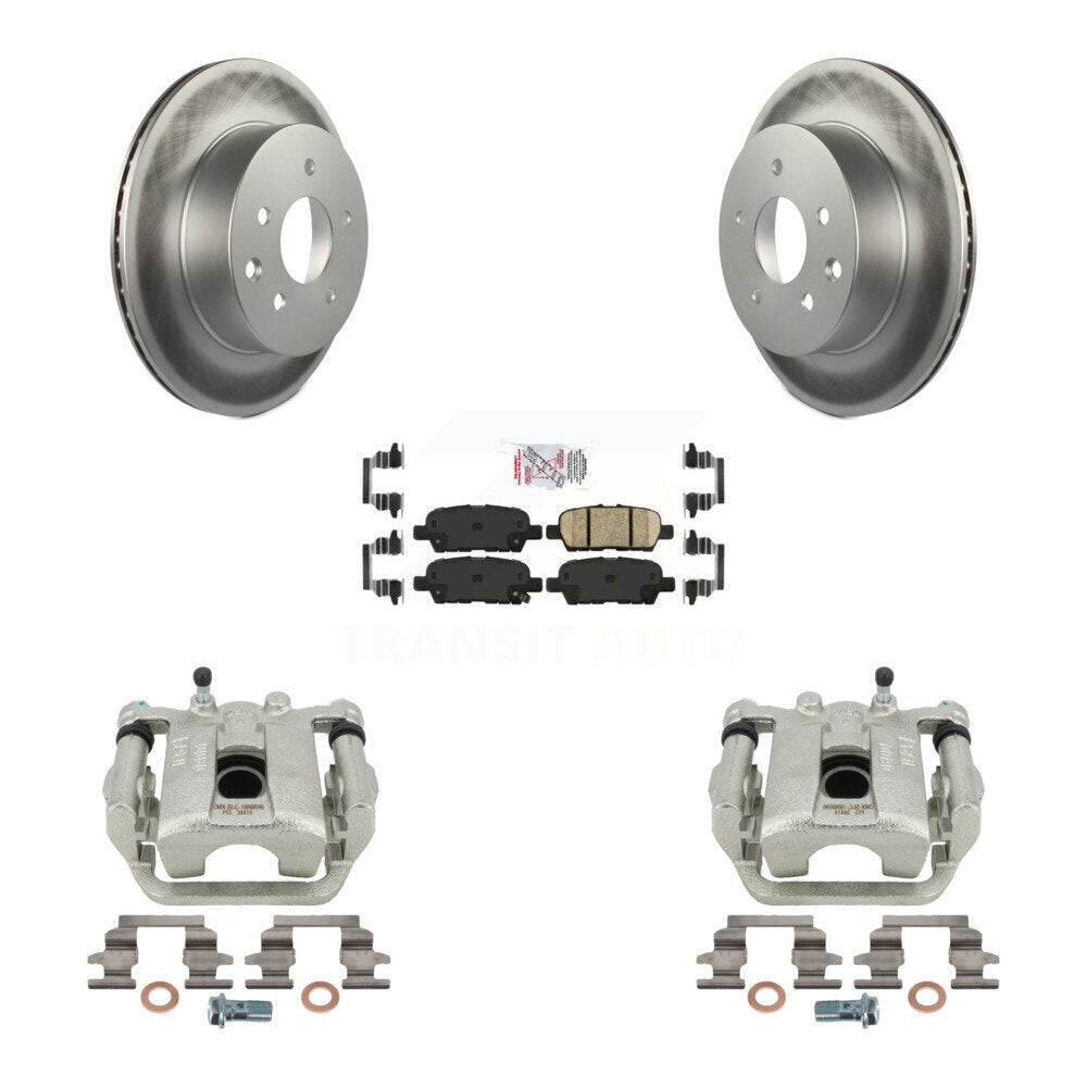 Brake Caliper Coat Rotor And Ceramic Pad Rear Kit For Nissan Rogue Sport Qashqai