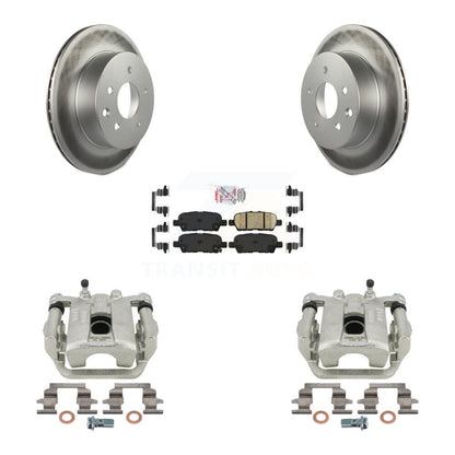 Brake Caliper Coat Rotor And Ceramic Pad Rear Kit For Nissan Rogue Sport Qashqai