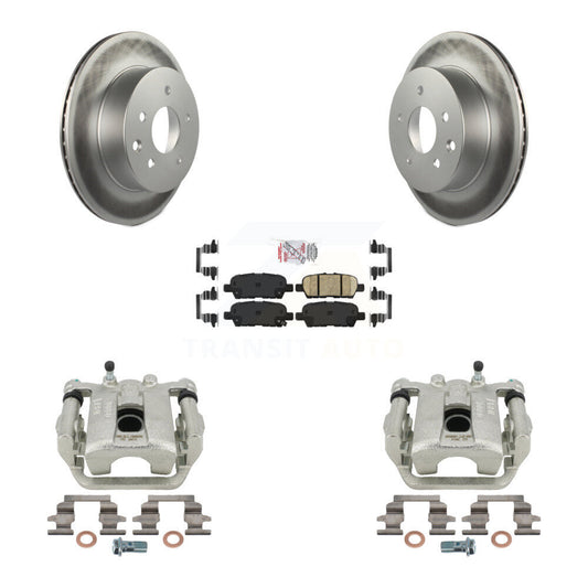 Brake Caliper Coat Rotor And Ceramic Pad Rear Kit For Nissan Rogue Sport Qashqai