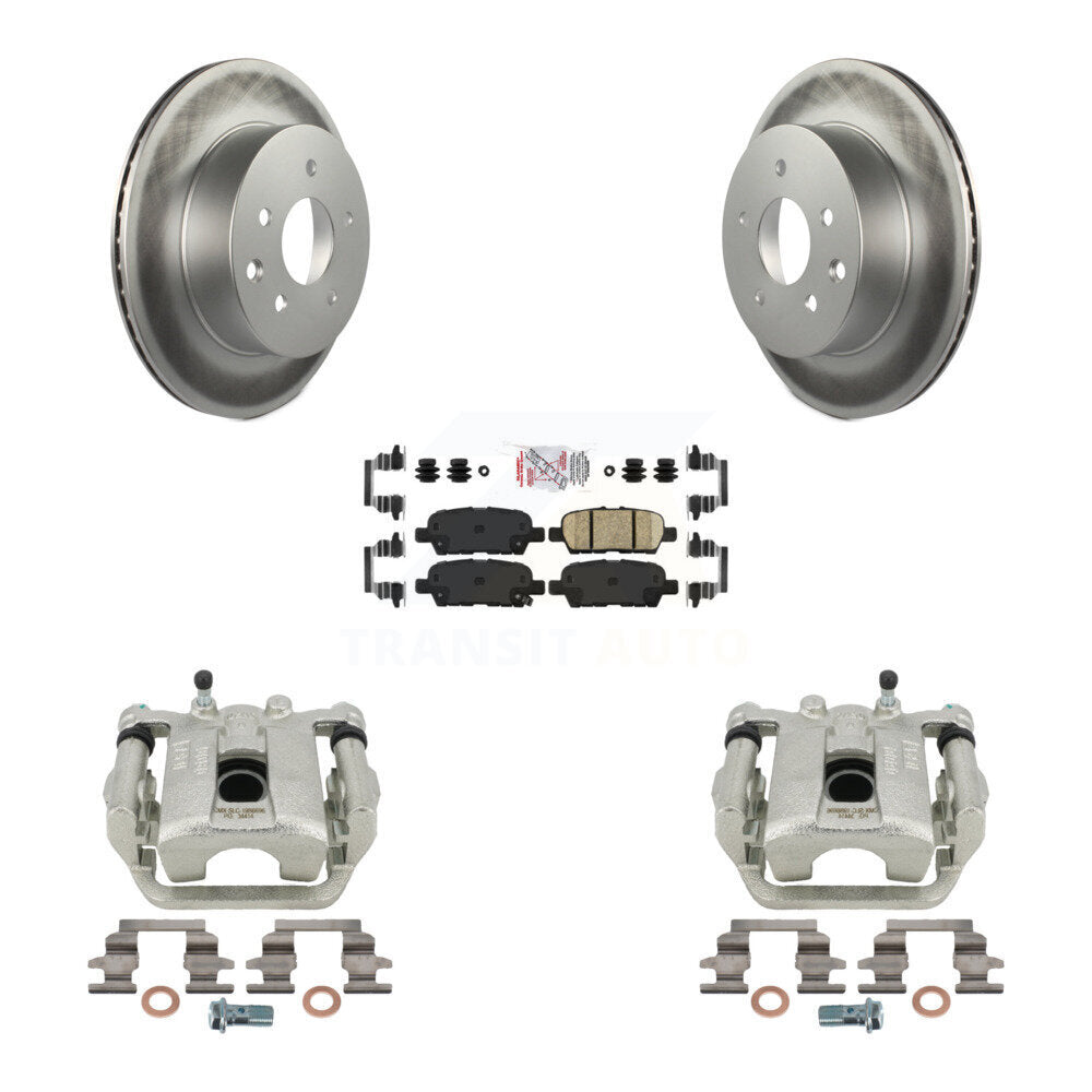 Brake Caliper Coat Rotor And Ceramic Pad Rear Kit For Nissan Rogue Sport Qashqai