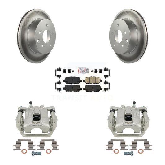 Brake Caliper Coat Rotor And Ceramic Pad Rear Kit For Nissan Rogue Sport Qashqai
