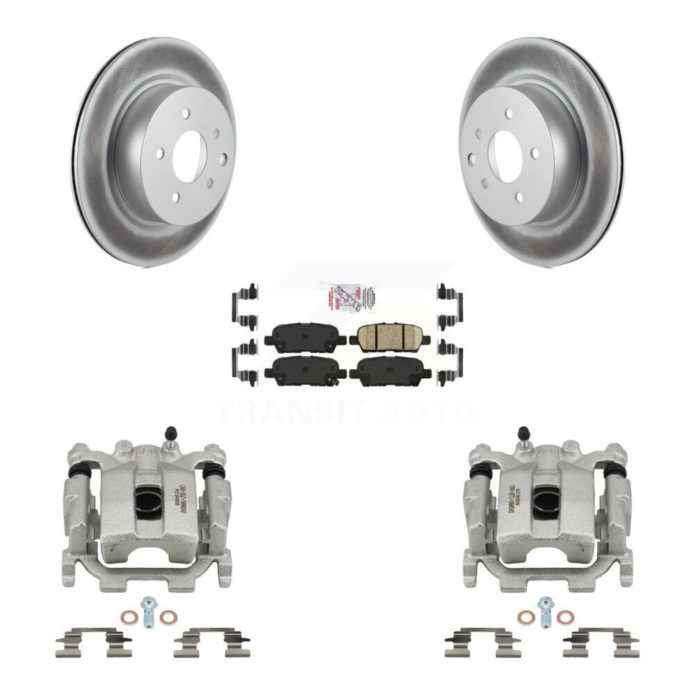 Disc Brake Caliper Coated Rotors And Ceramic Pads Rear Kit For Nissan Maxima