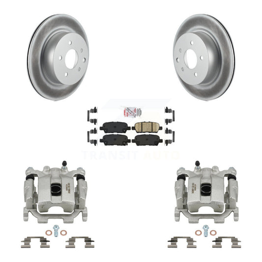 Disc Brake Caliper Coated Rotors And Ceramic Pads Rear Kit For Nissan Maxima