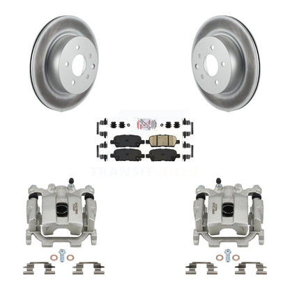 Disc Brake Caliper Coated Rotors And Ceramic Pads Rear Kit For Nissan Maxima
