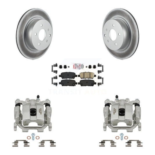 Disc Brake Caliper Coated Rotors And Ceramic Pads Rear Kit For Nissan Maxima