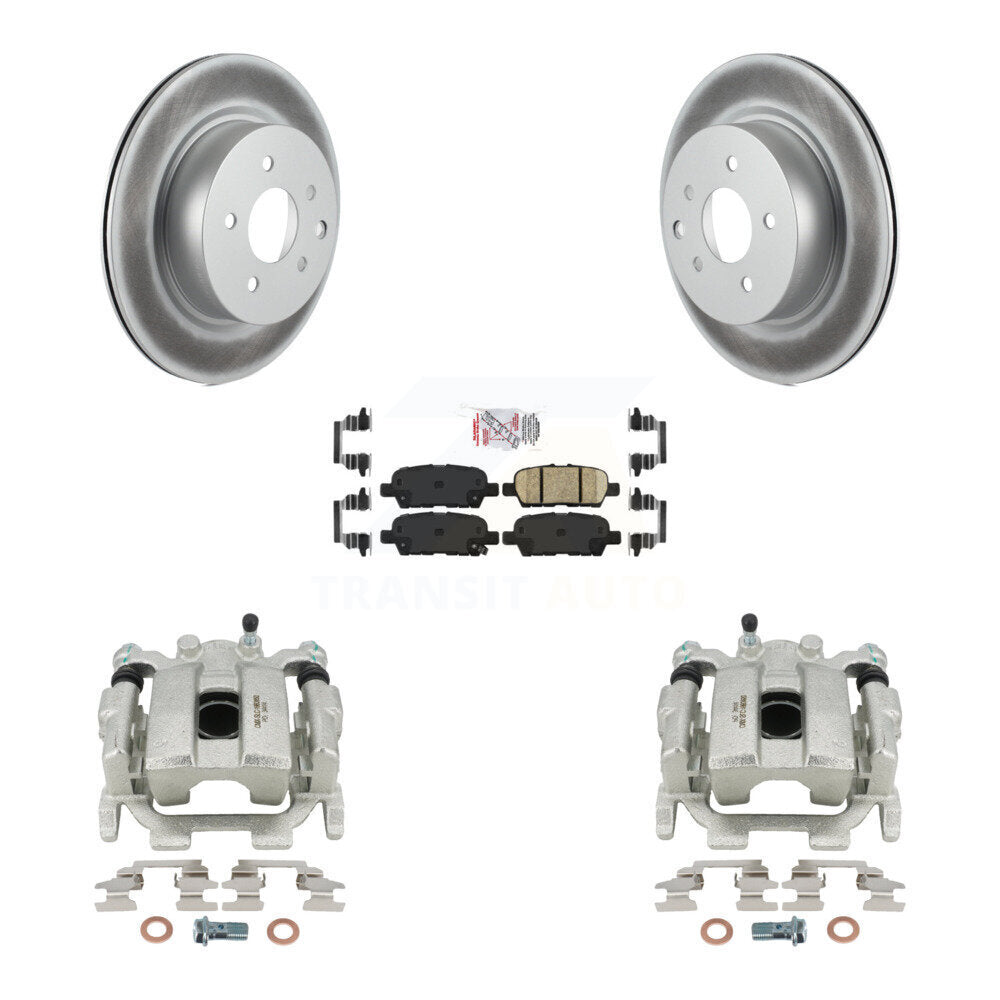 Disc Brake Caliper Coat Rotor & Ceramic Pad Rear Kit For 2008-2012 INFINITI EX35