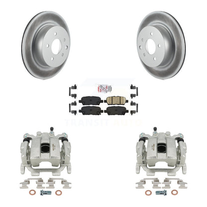 Disc Brake Caliper Coat Rotor & Ceramic Pad Rear Kit For 2008-2012 INFINITI EX35
