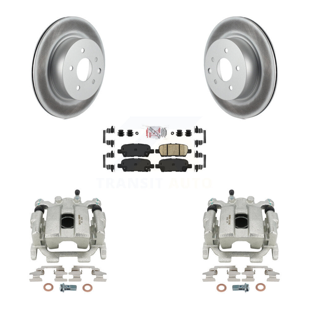 Disc Brake Caliper Coat Rotor & Ceramic Pad Rear Kit For 2008-2012 INFINITI EX35