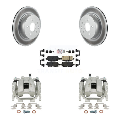 Disc Brake Caliper Coat Rotor & Ceramic Pad Rear Kit For 2008-2012 INFINITI EX35