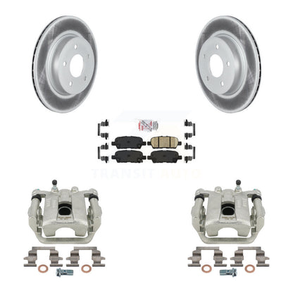 Disc Brake Caliper Coat Rotor & Ceramic Pad Rear Kit For Nissan Rogue Sport LEAF