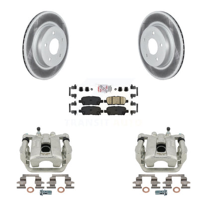Disc Brake Caliper Coat Rotor & Ceramic Pad Rear Kit For Nissan Rogue Sport LEAF