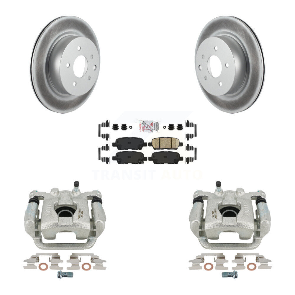 Disc Brake Caliper Coat Rotor & Ceramic Pad Rear Kit For 2019-2022 Nissan Maxima