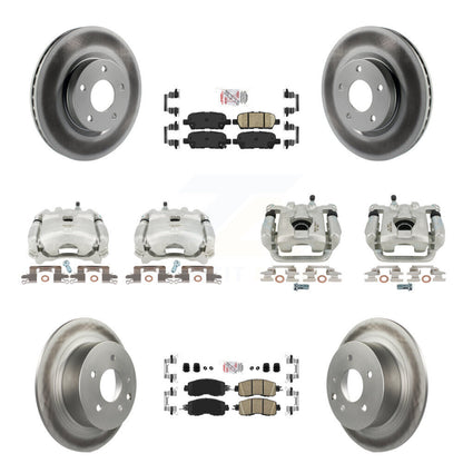 Brake Caliper Coat Rotor And Ceramic Pad Front Rear Kit (10Pc) For Nissan Altima