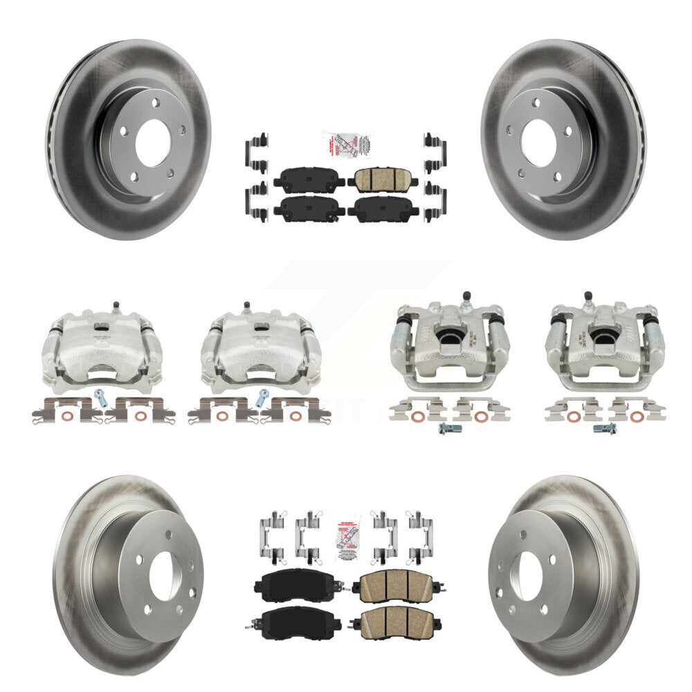 Brake Caliper Coat Rotor And Ceramic Pad Front Rear Kit (10Pc) For Nissan Altima