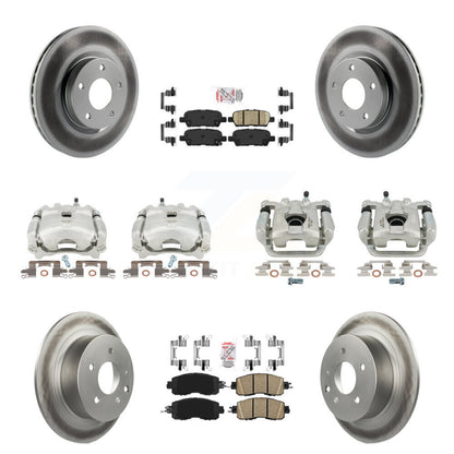 Brake Caliper Coat Rotor And Ceramic Pad Front Rear Kit (10Pc) For Nissan Altima