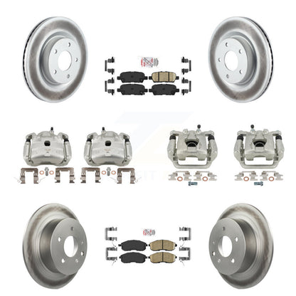 Brake Caliper Coat Rotor And Ceramic Pad Front Rear Kit (10Pc) For Nissan Altima