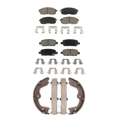 Ceramic Brake Pads & Parking Shoe Front Rear Kit For Nissan Altima 350Z INFINITI