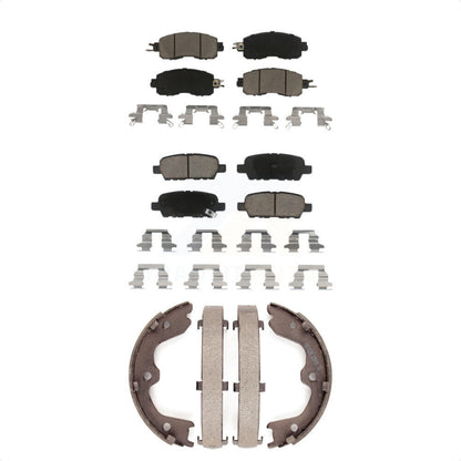 Ceramic Brake Pads And Parking Shoes Front Rear Kit For Nissan Altima