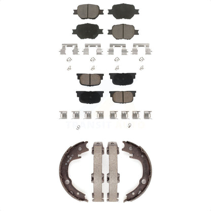 Ceramic Brake Pads And Parking Shoes Front Rear Kit For 2005-2010 Scion tC