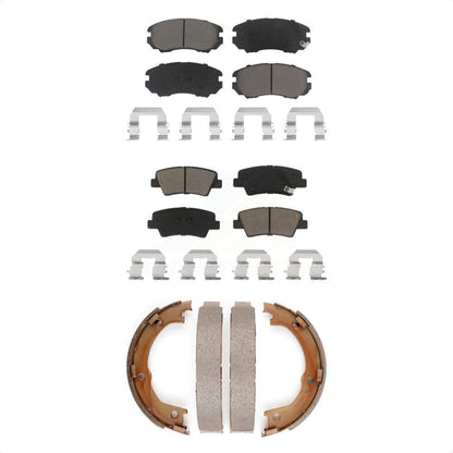 Ceramic Brake Pads And Parking Shoes Front Rear Kit For Kia Amanti Hyundai Azera