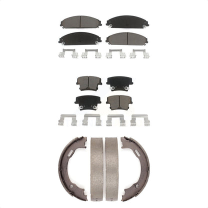 Ceramic Brake Pads & Parking Shoes Front Rear Kit For Dodge Chrysler 300 Charger