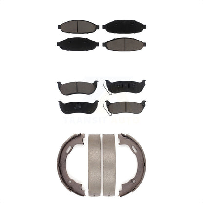 Ceramic Brake Pads & Parking Shoe Front Rear Kit For 2004-2008 Chrysler Pacifica