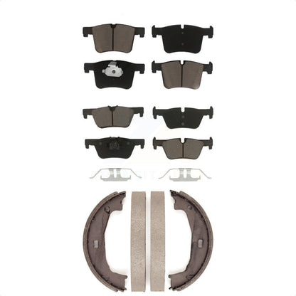 Ceramic Brake Pads And Parking Shoe Front Rear Kit For BMW 320i xDrive 328i 328d