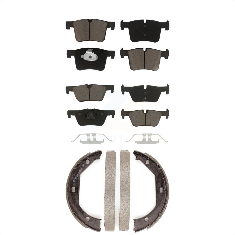 Ceramic Brake Pads And Parking Shoes Front Rear Kit For BMW 320i xDrive 328d