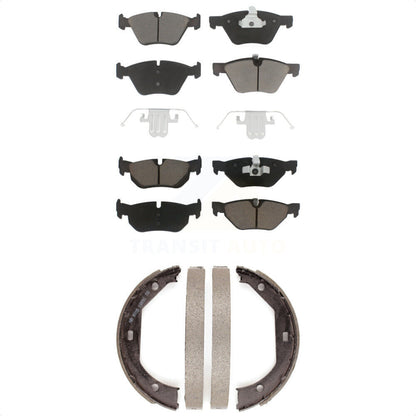 Ceramic Brake Pads And Parking Shoes Front Rear Kit For BMW 328xi 328i 325xi