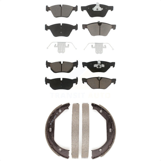 Ceramic Brake Pads And Parking Shoes Front Rear Kit For BMW 328xi 328i 325xi