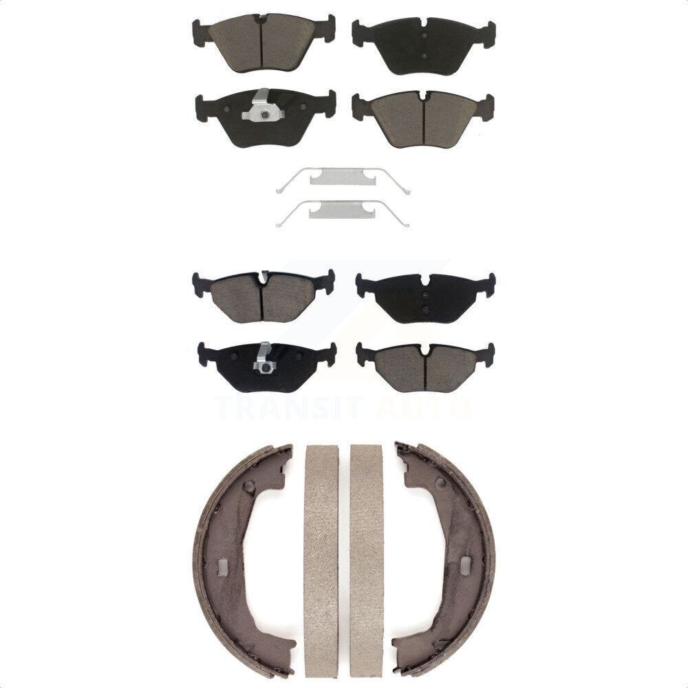 Ceramic Brake Pads And Parking Shoes Front Rear Kit For BMW Z4