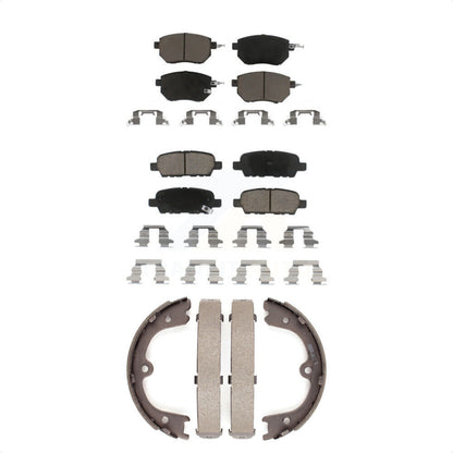 Ceramic Brake Pads And Parking Shoes Front Rear Kit For Nissan Murano