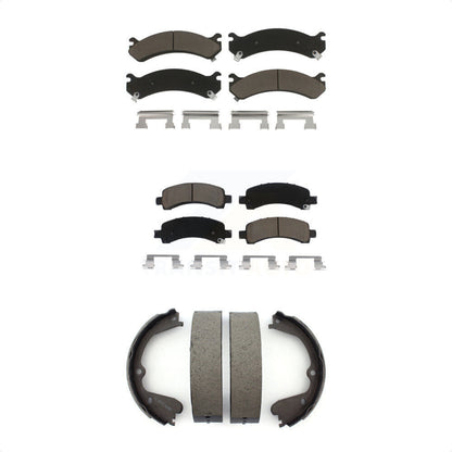 Ceramic Brake Pads And Parking Shoe Front Rear Kit For GMC Savana 3500 Chevrolet